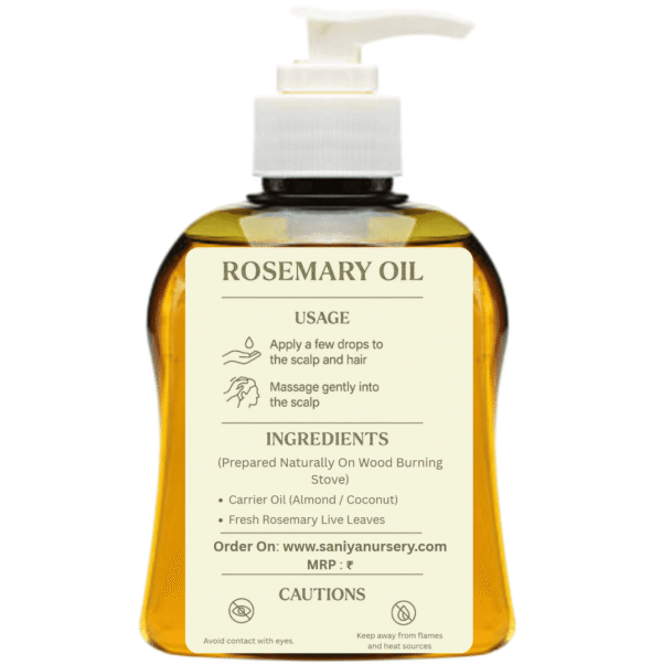 Pure Rosemary Oil 250ml (Carrier Oil: Almond / Coconut)